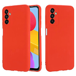 Coque en silicone anti-rayures avec sangle pour votre Samsung Galaxy M13 4G - rouge