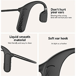 GUPBOO MD04 TWS Écouteurs Sans Fil Bluetooth 5.0 Conduction Osseuse Sport Écouteurs Non-auriculaires Design Élégant avec Micro pour Courir pas cher