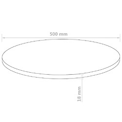 Acheter vidaXL Dessus de table Rond MDF 500 x 18 mm