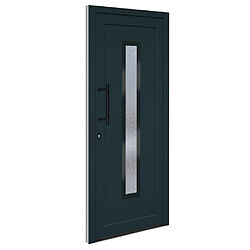 vidaXL Porte d'entrée anthracite 88x200 cm PVC