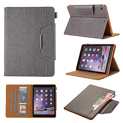 Wewoo Housse Étui Coque Pour iPad 10.2 pouces Business Style Horizontal Flip Leather Case avec titulaire et fente carte et cadre photo et portefeuille Gris