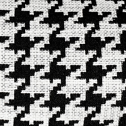 Housse de Coussin Imprimé Pied-de-Poule Ribe Kuatéh Noir et Blanc 60x60 cm pas cher