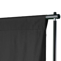 vidaXL Système de support de toile de fond de photo 600 x 300 cm Noir