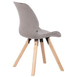 Avis Decoshop26 Lot de 2 chaises de salle à manger en velours gris style scandinave pieds bois CDS101126