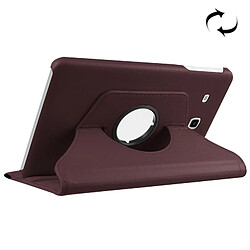 Wewoo Housse Étui café pour Samsung Galaxy Tab E 9.6 / T560 / T561 Litchi Texture Horizontal Flip solide couleur en cuir avec 360 degrés support de rotation