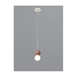 Luminaire Center Suspension Galaxia Ciment blanc et rouge