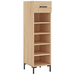 Maison Chic Armoire à Chaussures,Meuble de Rangement à Chaussures chêne sonoma 30x35x105cm bois d'ingénierie -MN31473