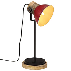 vidaXL Lampe de bureau 25 W rouge délavé 17x17x50 cm E27