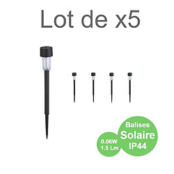 HOROZ ELECTRIC Lot de 5 Balises LED solaire Neptune 0,06W IP44 6400K