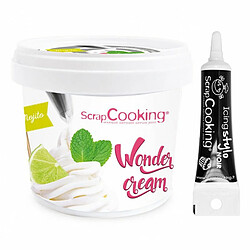 Scrapcooking Crème de glaçage goût mojito 150 g + Stylo de glaçage noir