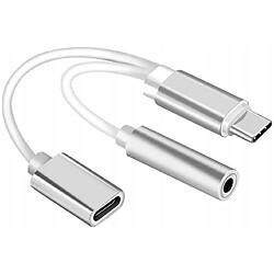 GUPBOO Adaptateur Adaptateur USB-C - Jack 3,5 mm + USB-C,JL1721