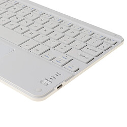 Avis mince clavier bluetooth sans fil avec pavé tactile souris 9inch blanc