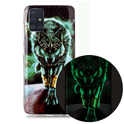 Coque en TPU noctilucent flexible Loup pour votre Samsung Galaxy A51 SM-A515