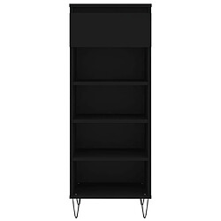 Maison Chic Armoire à Chaussures Noir,Meuble de Rangement à Chaussures 40x36x105 cm Bois d'ingénierie -MN56690 pas cher