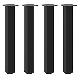 vidaXL Pieds de table basse 4 pcs noir 72-74 cm acier