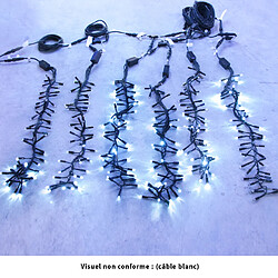 guirlande - kit boa - 6 x 1 mètre - effet comète - 300 led - blanc - 230 volts - raccordable - festilight 39350-w0-z