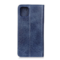 Etui en PU texture de cheval fou auto-absorbée bleu pour votre Apple iPhone 12 5.4inch