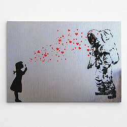 EPIKASA Impression sur Toile Banksy La fille et l'astronaute