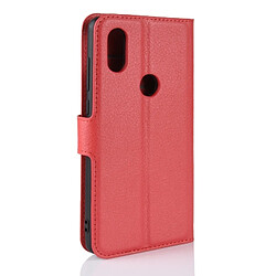 Avis Wewoo Housse Étui rouge pour Xiaomi Mi Mix 2S, avec portefeuille et porte-cartes fentes Litchi Texture en cuir Flip horizontale cartes