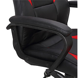 Acheter Mobili Rebecca Chaise de Bureau Gaming Siège Noir Rouge Simili-Cuir 112x64x70