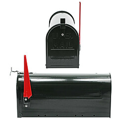 Avis Helloshop26 Us mailbox boite aux lettres design américain noir pied de support courrier 16_0000335