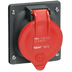 prise tableau 16 ampères 3p+t ip44 rouge - legrand hypra eu 52219