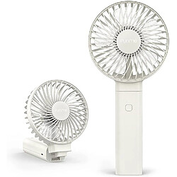 Avis Ventilateur Portatif (Blanc) Ventilateur Éolien Puissant Portable Rechargeable, 5000 Piles 20 Heures Silencieux Pliable 4 Vitesses Ventilateur Portatif Puissant,...