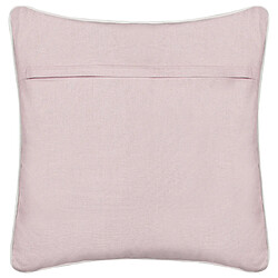 Acheter Beliani Coussin GAZANIA Coton 45 x 45 cm Broderie Rose pastel