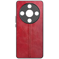 Avizar Coque pour Honor Magic 6 Lite 5G Bi-matière Aspect Cuir Cowhide Cover Bordeaux