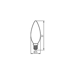 Kanlux Ampoule LED 6W E14 C35 806lm (60W) - Blanc Chaud 2700K