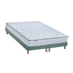 Idliterie Ensemble Matelas Ressorts + Mémoire de forme ODYSSEE + Sommier - Made in France