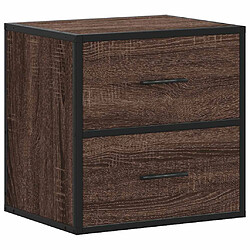 vidaXL Table de chevet murale chêne marron 40x31x39,5 cm