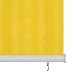 Avis vidaXL Store roulant d'extérieur 80x140 cm Jaune PEHD