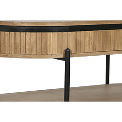 Avis Pegane Table basse, table de salon rectangulaire en bois naturel et métal noir - longueur 120 x profondeur 60 x Hauteur 50 cm