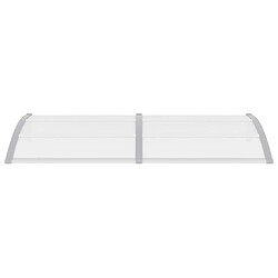 vidaXL Auvent de porte Gris et transparent 200x75 cm PC