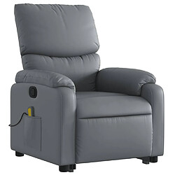 Avis vidaXL Fauteuil inclinable de massage Gris Similicuir