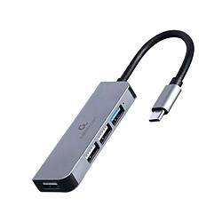 Hub USB-C Gembird 4 ports 1 X USB 3.1 + 3 X USB 2.0 Argent