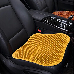 Wewoo Coussin de siège de voiture jaune Massage sans dos Haute mémoire Silicone Mesh Respirant Silica Gel Housses de de