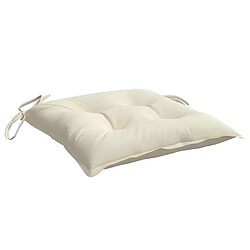 Acheter vidaXL Coussins de chaise lot de 4 blanc crème 50x50x7 cm tissu oxford