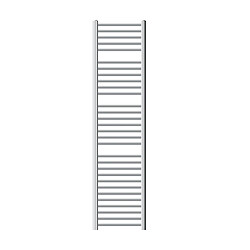 ECD Germany Radiateur Porte Serviettes mural Radiateur Sèche-serviettes droit 400 x 1800 mm chrome avec connexion latérale