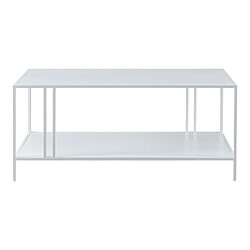 Helloshop26 Table basse métal 47 x 110 x 55 cm blanc 03_0008454