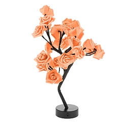 USB 24 LED Rose Tree Light Chambre Salon Saint Valentin Party Decor Orange