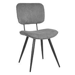 LABEL51 Chaises à manger lot de 2 Vic 49x60x87 cm gris foncé