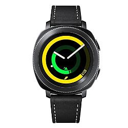 Acheter Bracelet en cuir véritable 20mm noir pour votre Samsung Gear Sport