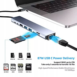 Avis GUPBOO ADAPTATEUR 9 EN 1 HUB USB-C HDMI 4K LAN MACBOOK PRO AIR,JL2356