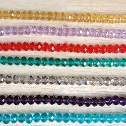 500pcs couleurs mélangées 6mm cristal verre rondelle facettes lâche entretoise perles pas cher