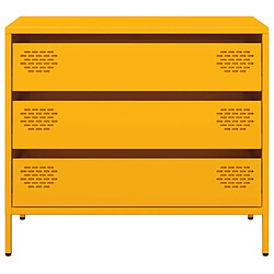 Acheter vidaXL Buffet jaune moutarde 68x39x58,5 cm acier laminé à froid