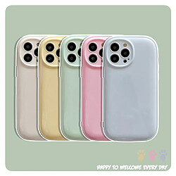 GUPBOO Étui pour iPhone13 Coque en matériau simple couleur unie étui pour téléphone portable silicone femelle