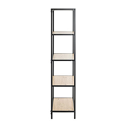 Acheter Pegane Meuble étagère, meuble de rangement en bois coloris chêne et métal noir -longueur 64 x profondeur 35 x hauteur 167 cm