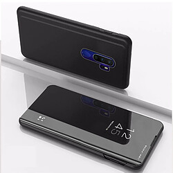 Wewoo Housse Coque Pour OPPO Reno Ace / Realme X2 Pro Miroir Couvercle rabattable à gauche et à droite avec support Étui téléphone portable Noir